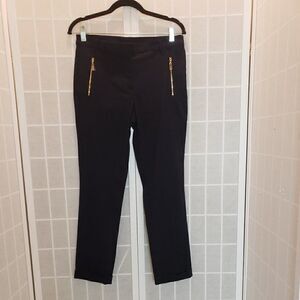 NWOT - Anne Klein Zipper Front Cuffed Blue Pants Size 6